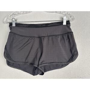 Lululemon Speed Up Shorts Womens XS Pinstripe Lined Zip Pocket Athletic Running